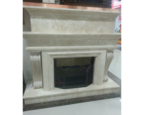 КП-13290 Изящный каминный портал с прямой топкой