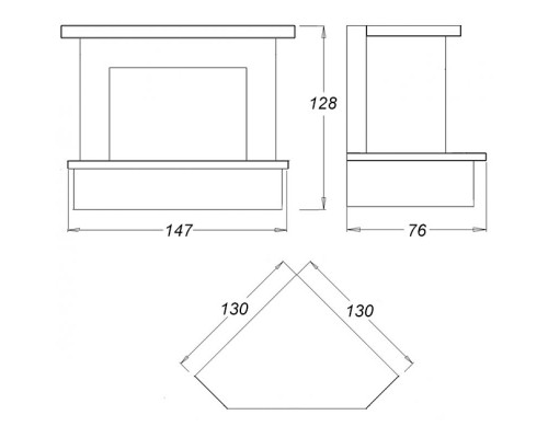 КП-16791 Модель портала для фронтального камина