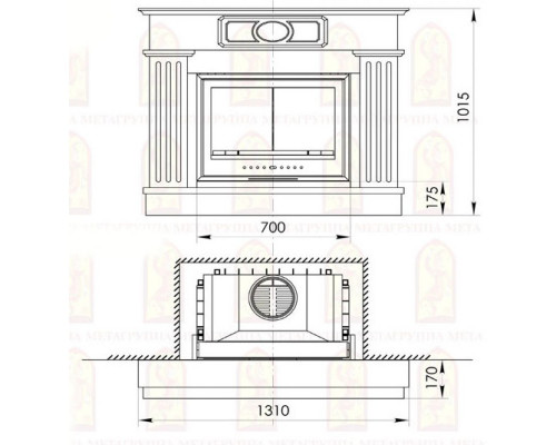 КП-16840 Классический портал из мрамора